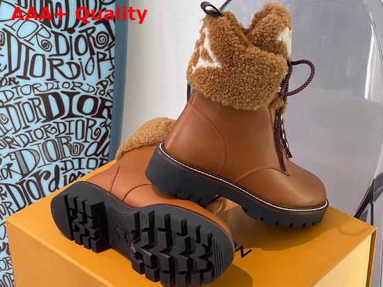 Louis Vuitton Territory Flat Ranger Cognac Brown Calf Leather and Shearling 1A95JF Replica