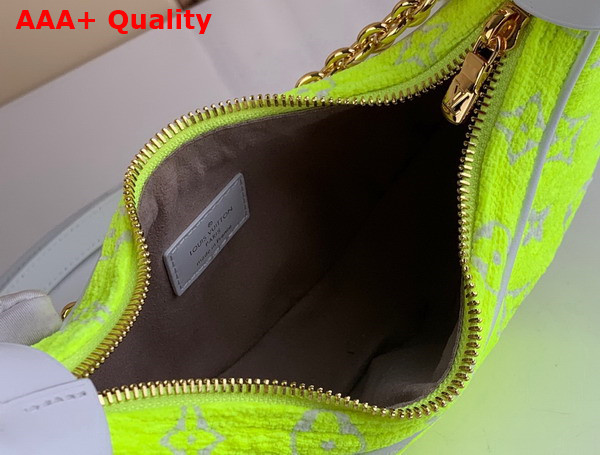 Louis Vuitton The Loop Half Moon Baguette Bag in Yellow Monogram Jacquard Velvet M81484 Replica