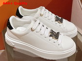 Louis Vuitton Time Out Sneaker Black Calf Leather and Strass 1AB418 Replica