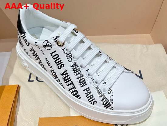 Louis Vuitton Time Out Sneaker Black Printed Calf Leather 1A9D2F Replica