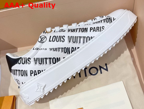 Louis Vuitton Time Out Sneaker Black Printed Calf Leather 1A9D2F Replica