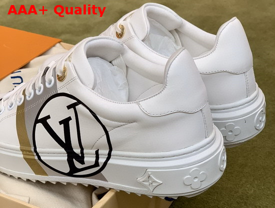 Louis Vuitton Time Out Sneaker Blanc Noir Calf Leather 1A64RQ Replica