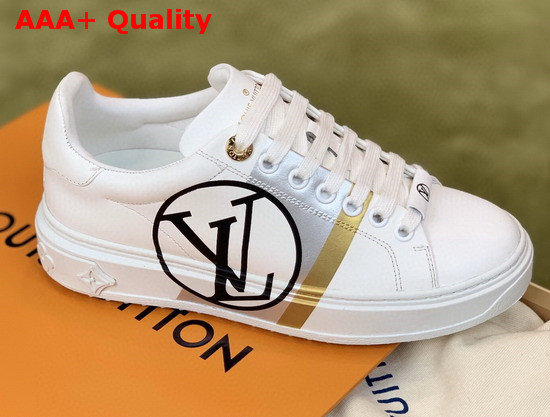 Louis Vuitton Time Out Sneaker Blanc Noir Calf Leather 1A64RQ Replica