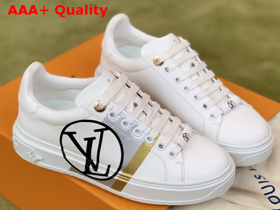 Louis Vuitton Time Out Sneaker Blanc Noir Calf Leather 1A64RQ Replica