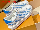 Louis Vuitton Time Out Sneaker Blue Printed Calf Leather Replica