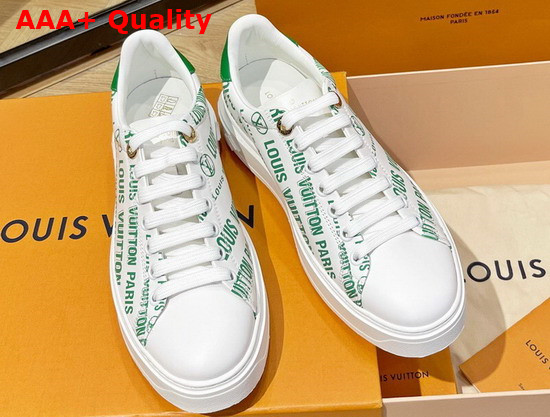 Louis Vuitton Time Out Sneaker Green Printed Calf Leather 1A9D1J Replica