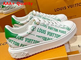 Louis Vuitton Time Out Sneaker Green Printed Calf Leather 1A9D1J Replica