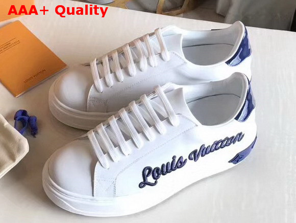 Louis Vuitton Time Out Sneaker Marine Plain Calf Leather 1A3U4H Replica