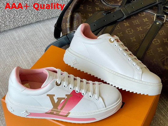 Louis Vuitton Time Out Sneaker Pink Printed Calf Leather 1A95BV Replica