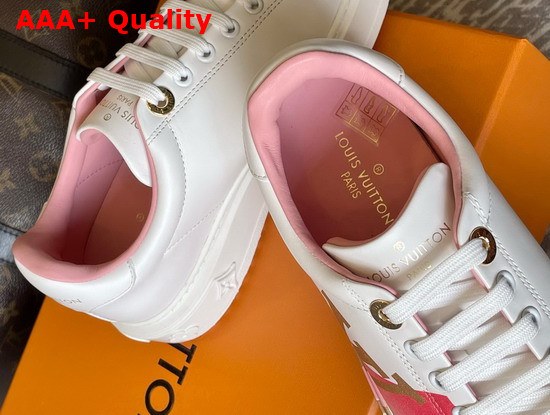 Louis Vuitton Time Out Sneaker Pink Printed Calf Leather 1A95BV Replica