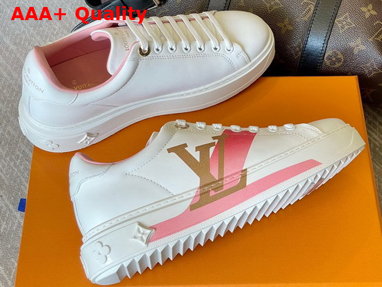 Louis Vuitton Time Out Sneaker Pink Printed Calf Leather 1A95BV Replica