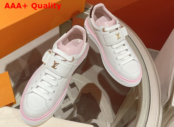 Louis Vuitton Time Out Sneaker Rose Clair Calf Leather 1AB18S Replica