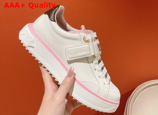 Louis Vuitton Time Out Sneaker Rose Clair Calf Leather 1AB18S Replica