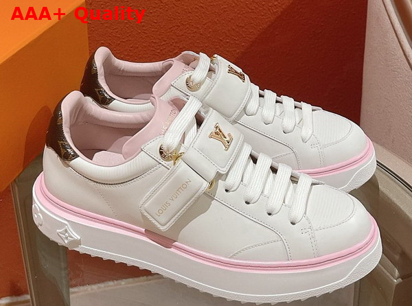 Louis Vuitton Time Out Sneaker Rose Clair Calf Leather 1AB18S Replica