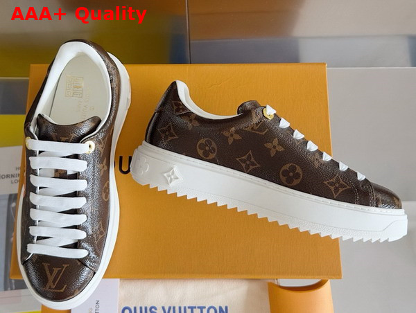 Louis Vuitton Time Out Sneaker in Monogram Canvas Printed with Cute Animal Characters 1AD4M2 Replica