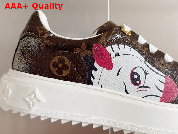 Louis Vuitton Time Out Sneaker in Monogram Canvas Printed with Cute Animal Characters 1AD4MI Replica