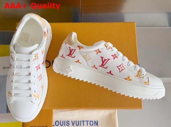 Louis Vuitton Time Out Sneaker in Quartz Pink Monogram Debossed Calf Leather 1ACUI7 Replica