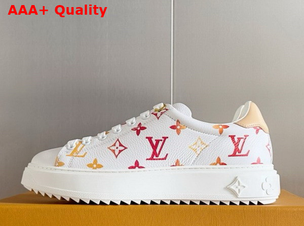 Louis Vuitton Time Out Sneaker in Quartz Pink Monogram Debossed Calf Leather 1ACUI7 Replica