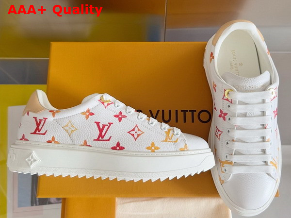 Louis Vuitton Time Out Sneaker in Quartz Pink Monogram Debossed Calf Leather 1ACUI7 Replica