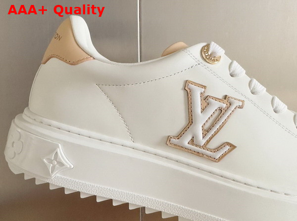 Louis Vuitton Time Out Sneaker in White Natural Calf Leather 1ABVQV Replica