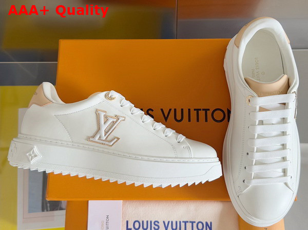 Louis Vuitton Time Out Sneaker in White Natural Calf Leather 1ABVQV Replica