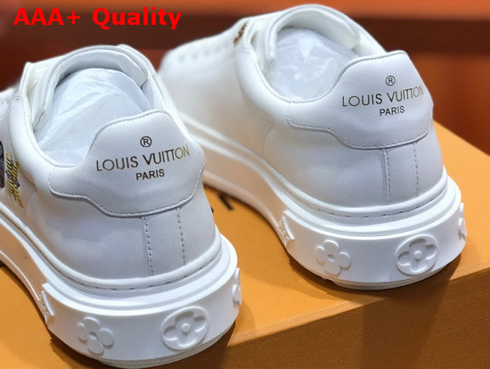 Louis Vuitton Time Out Sneaker with Giant Monogram Flowers White Calf Leather Replica