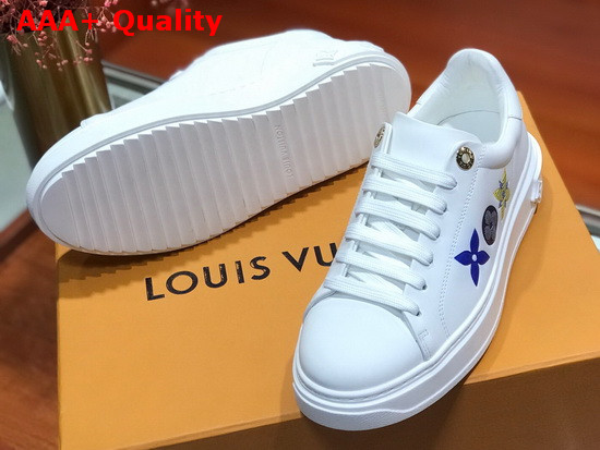 Louis Vuitton Time Out Sneaker with Giant Monogram Flowers White Calf Leather Replica