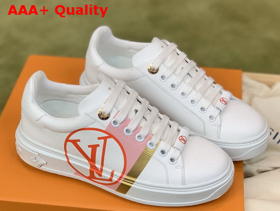 Louis Vuitton Time Out Trainers Rose Clair Calf Leather 1A64R0 Replica