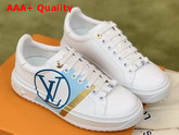 Louis Vuitton Time Out Trainers White Green Calf Leather 1A64RG Replica