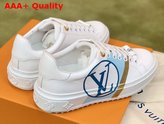 Louis Vuitton Time Out Trainers White Green Calf Leather 1A64RG Replica