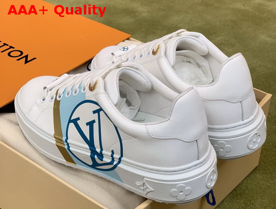 Louis Vuitton Time Out Trainers White Green Calf Leather 1A64RG Replica