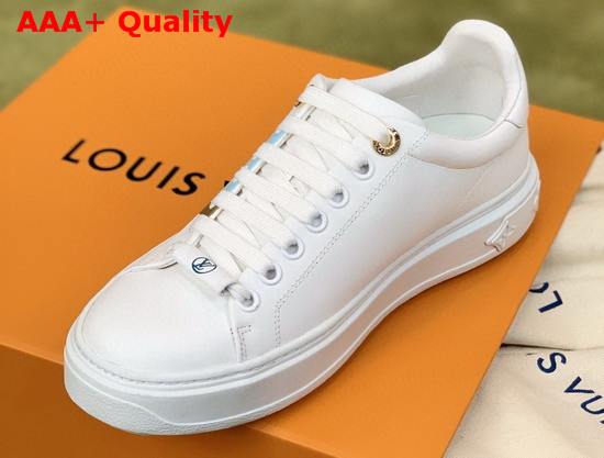 Louis Vuitton Time Out Trainers White Green Calf Leather 1A64RG Replica