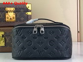 Louis Vuitton Toiletry Bag in Black Monogram Taurillon Leather Replica