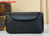 Louis Vuitton Toiletry Bag in Black Taurillon Monogram Embossed Cowhide Leather Replica