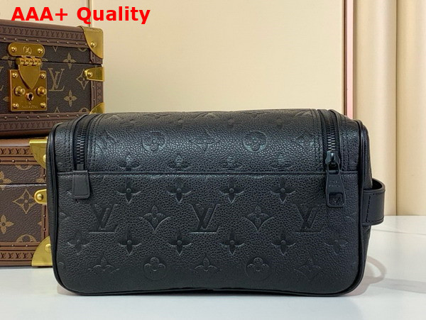 Louis Vuitton Toiletry Bag in Black Taurillon Monogram Embossed Cowhide Leather Replica