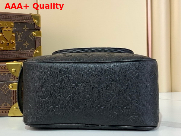 Louis Vuitton Toiletry Bag in Black Taurillon Monogram Embossed Cowhide Leather Replica