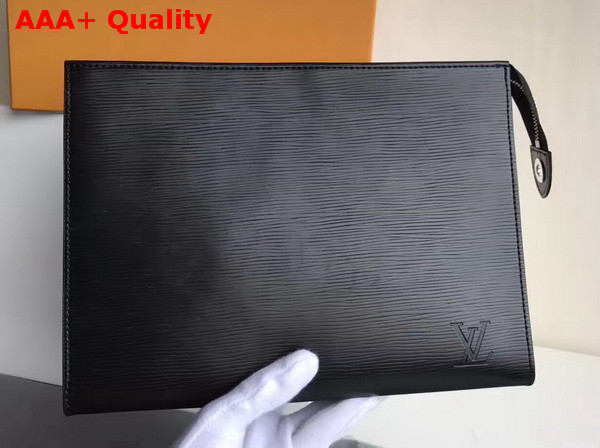 Louis Vuitton Toiletry Pouch 19 Black Epi Leather Replica