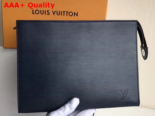 Louis Vuitton Toiletry Pouch 19 EPI Leather Indigo M41366 Replica