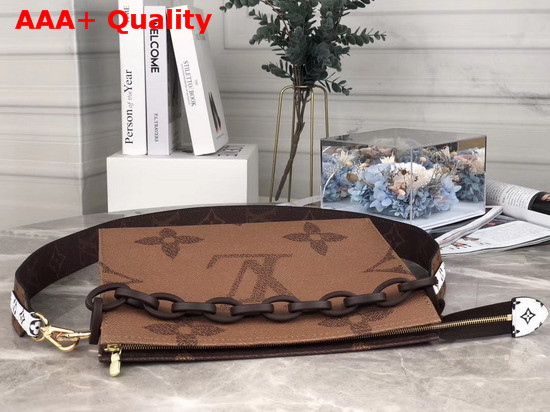 Louis Vuitton Toiletry Pouch 26 in Monogram Reverse Canvas with Wide Shoulder Strap Replica