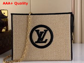 Louis Vuitton Toiletry Pouch On Chain Natural Black Raffia M81366 Replica