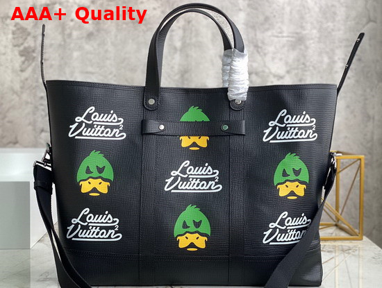 Louis Vuitton Tote Journey Black Cowhide Leather M59373 Replica