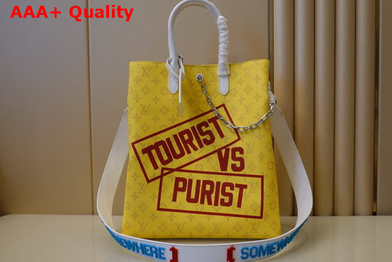 Louis Vuitton Tourist vs Purist Horizon Tote Yellow Monogram Canvas and White Calf Leather Replica