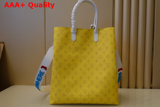 Louis Vuitton Tourist vs Purist Horizon Tote Yellow Monogram Canvas and White Calf Leather Replica