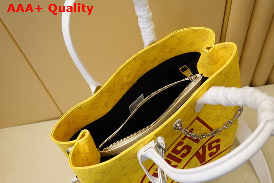 Louis Vuitton Tourist vs Purist Horizon Tote Yellow Monogram Canvas and White Calf Leather Replica