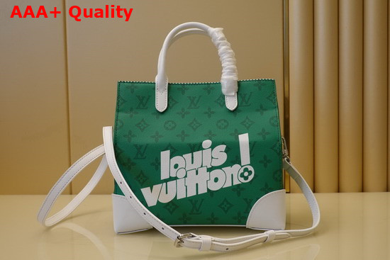 Louis Vuitton Tourist vs Purist Tote Green Monogram Canvas and White Calf Leather Replica