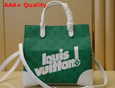 Louis Vuitton Tourist vs Purist Tote Green Monogram Canvas and White Calf Leather Replica