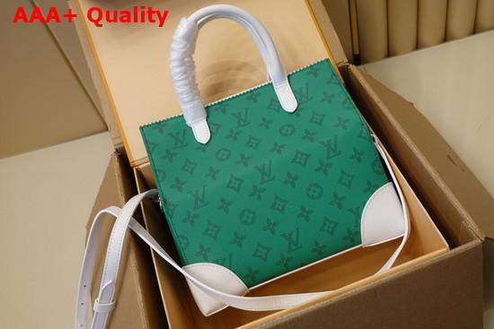 Louis Vuitton Tourist vs Purist Tote Green Monogram Canvas and White Calf Leather Replica