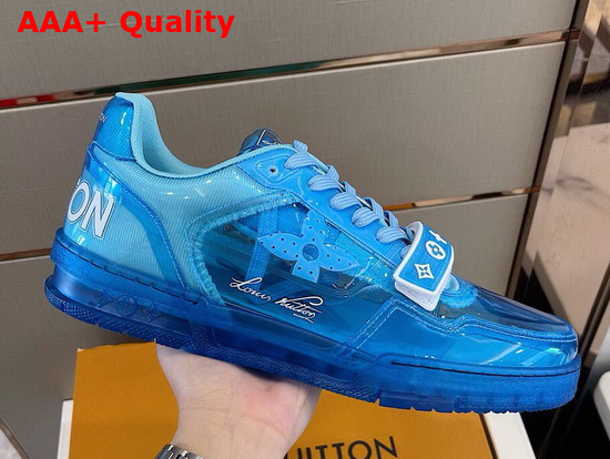 Louis Vuitton Trainer Sneaker in Blue Transparent PVC Replica