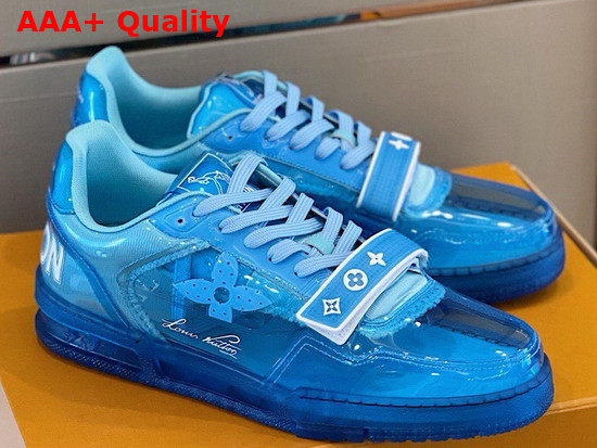 Louis Vuitton Trainer Sneaker in Blue Transparent PVC Replica