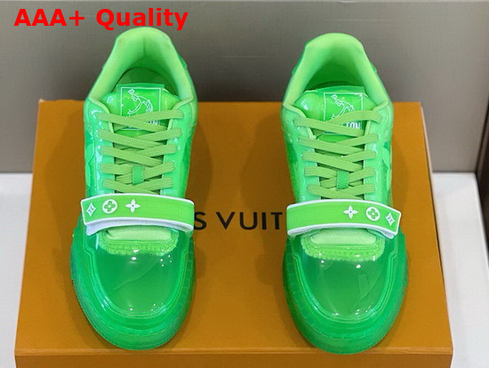 Louis Vuitton Trainer Sneaker in Green Transparent PVC Replica